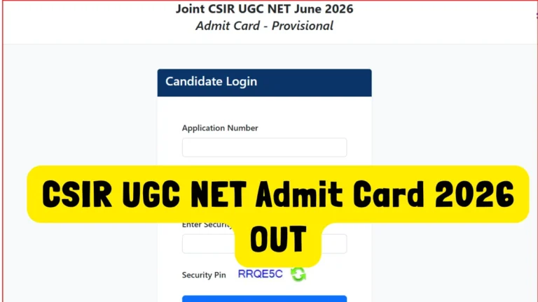 CSIR NET June 2026 Admit Card Out
